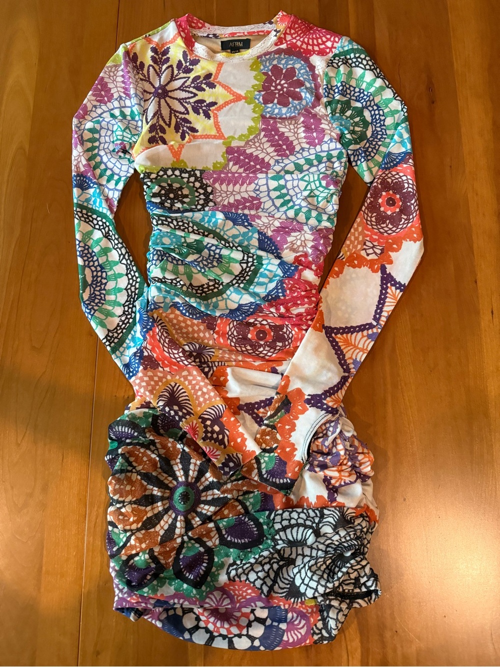 AFRM Gabi Ruched Mini Dress